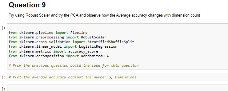 Solved Try Using Robust Scaler And Try The Pca And Observe How The