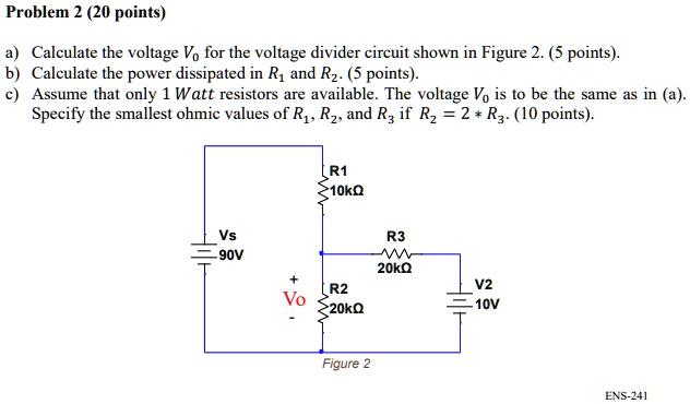 SOLVED: Problem (20 points) Calculate the voltage Vo for the voltage ...