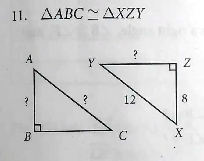 11. ABC ≅ XZY