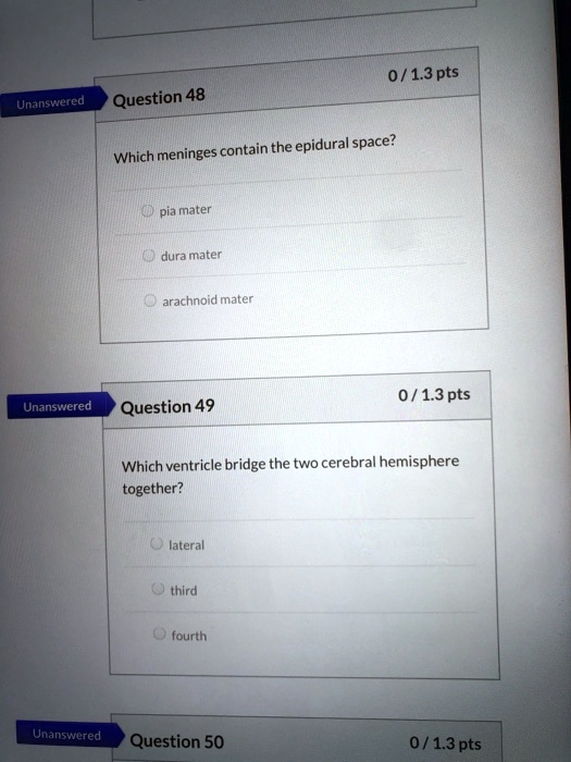 Video Solution: Which Meninges Contain The Epidural Space? - Pia Mater 