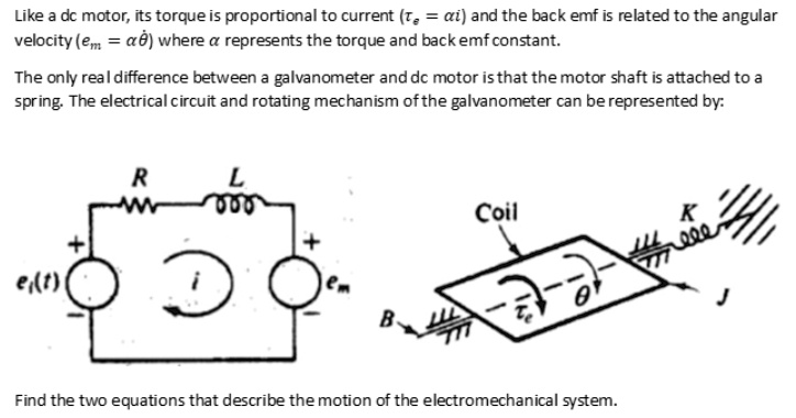 VIDEO solution: Like a dc motor, its torque is proportional to current ... image.