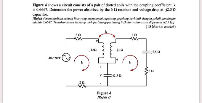 SOLVED: Determine the power absorbed and voltage drop at the capacitor ...