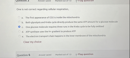 Question 3 Answer saved Marked out of 1.0 plag question One is not ...