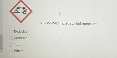 SOLVED: The WHMIS Hazard Symbol Represents Explosive Corrosive Toxic ...