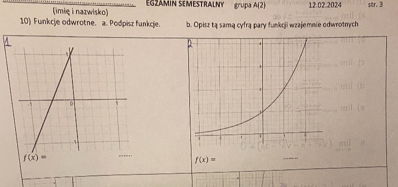Sprawdzian Semestralny Z Matematyki 12 Lo SOLVED: EGZAMIN SEMESTRALNY grupa A(2) 12.02 .2024 str. 3 (imi? i