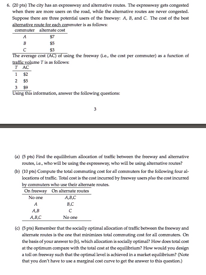 solved-6-20-pts-the-city-has-an-expressway-and-alternative-routes