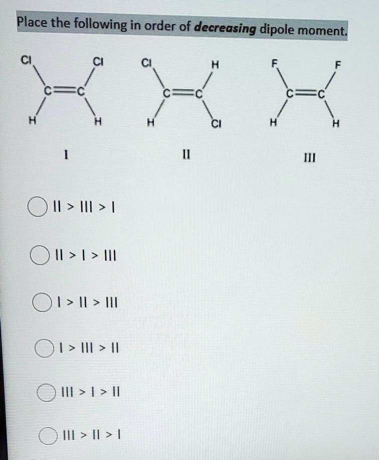 Solved Place the following elements in order of decreasing