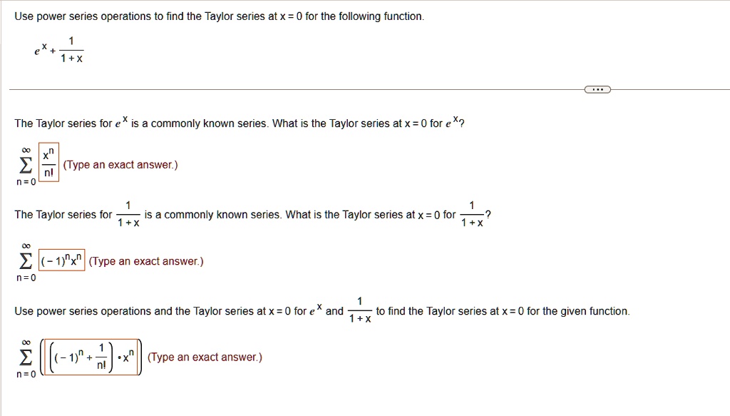 SOLVED Would this be right? Thanks! Use power series operations to