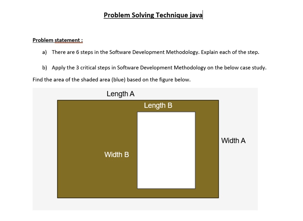 SOLVED: Problem Solving Technique in Java Problem statement: a) There ...