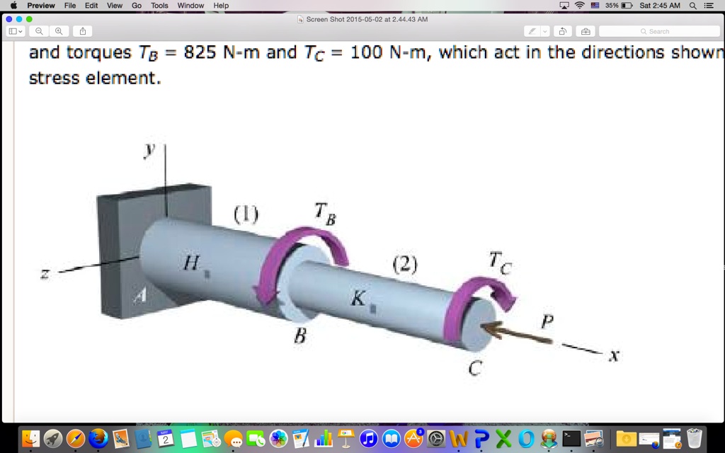 SOLVED: A solid compound shaft consists of segment (1), which has a ...