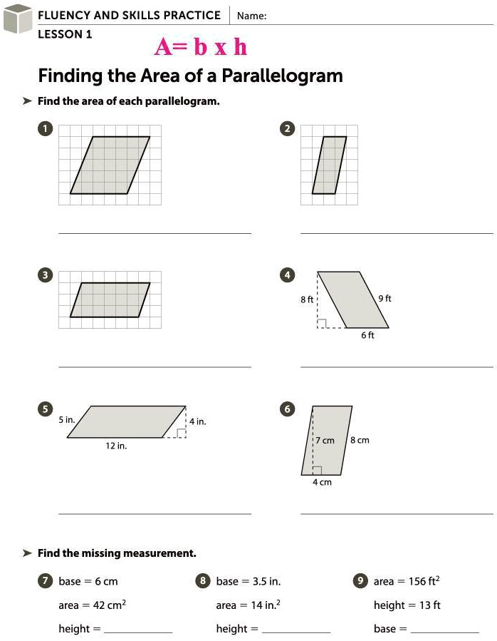 please help me with this math fluency and skills practice name lesson 1 ...