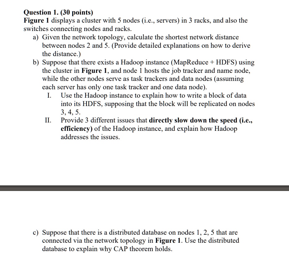 SOLVED Question 1. (30 points) Figure 1 displays a cluster with 5