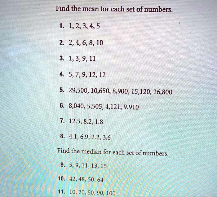 What is the mean of numbers from 1 to 100?