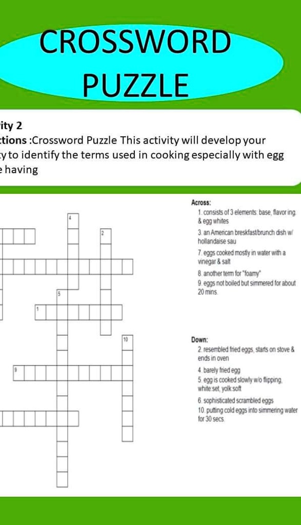 Crossword puzzle ity 2 ctions: crossword puzzle this activity will ...