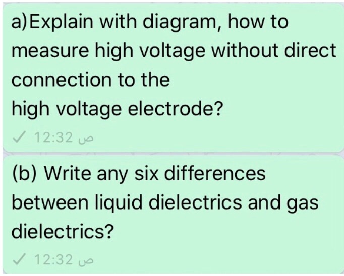 SOLVED aExplain with diagram, how to measure high voltage without direct connection to the high