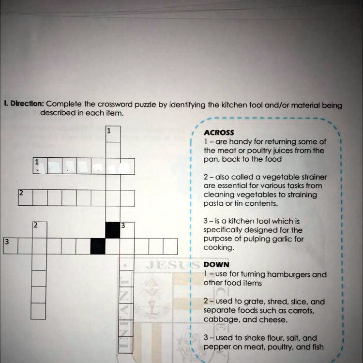 Kitchen Utensils Crossword Clue 8 Letters Dandk Organizer