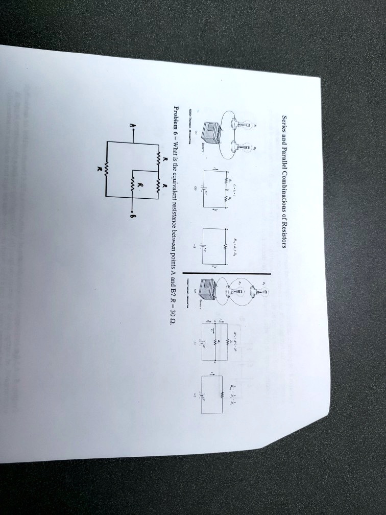 SOLVED Problem 6 What is the equivalent resistance between points A