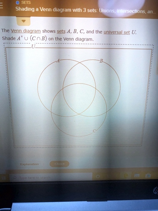 SOLVED: SETS: Shading A Venn Diagram With 3 Sets: Unions, Intersections ...