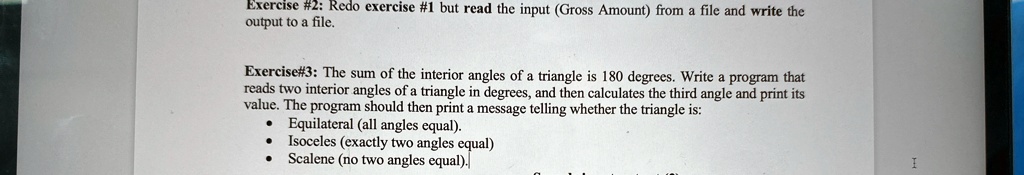 Exercise #2: Redo exercise #1 but read the input (Gross Amount) from a ...