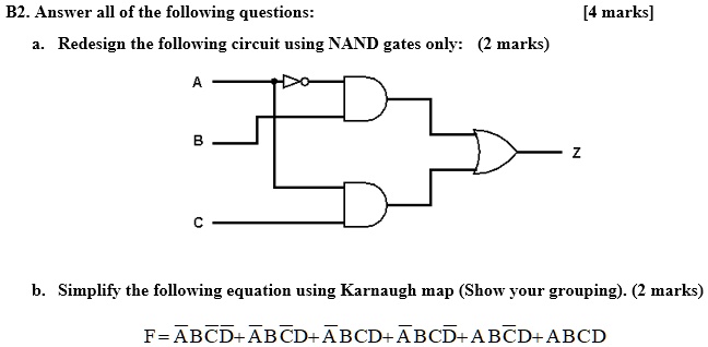 SOLVED: B2. Answer all of the following questions: [4 marks] a ...