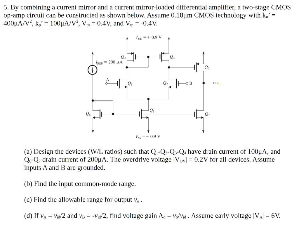 SOLVED: By combining a current mirror and a current mirror-loaded