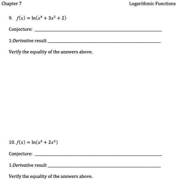 Chapter logarithmic functions flx inxt 3x2 2 conjecture 1...
