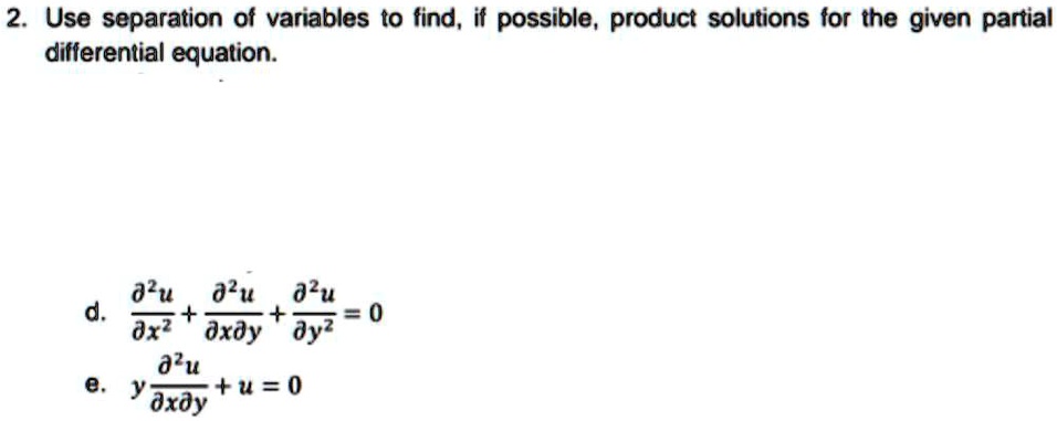 SOLVED: Partial Differential Equations