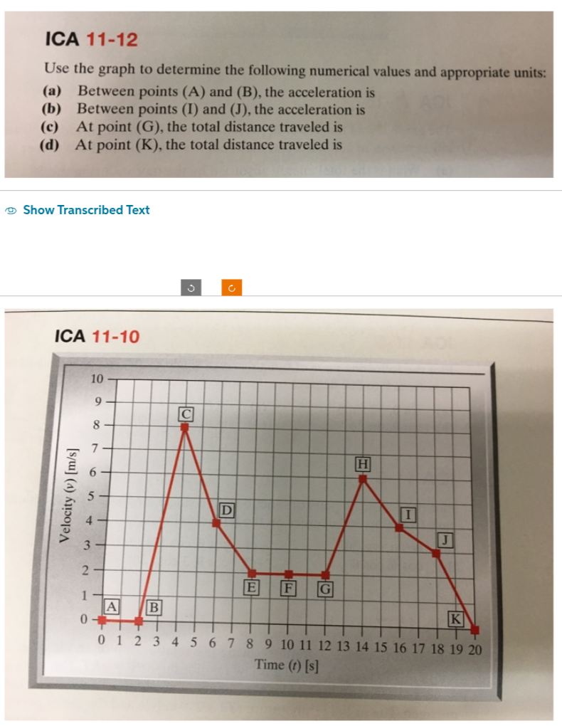 [GET ANSWER] ICA 11-12 Use the graph to determine the following ...