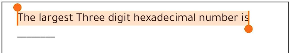 3 digit hexadecimal