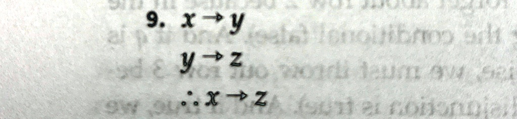 9 x to y y to z therefore x to z 29403