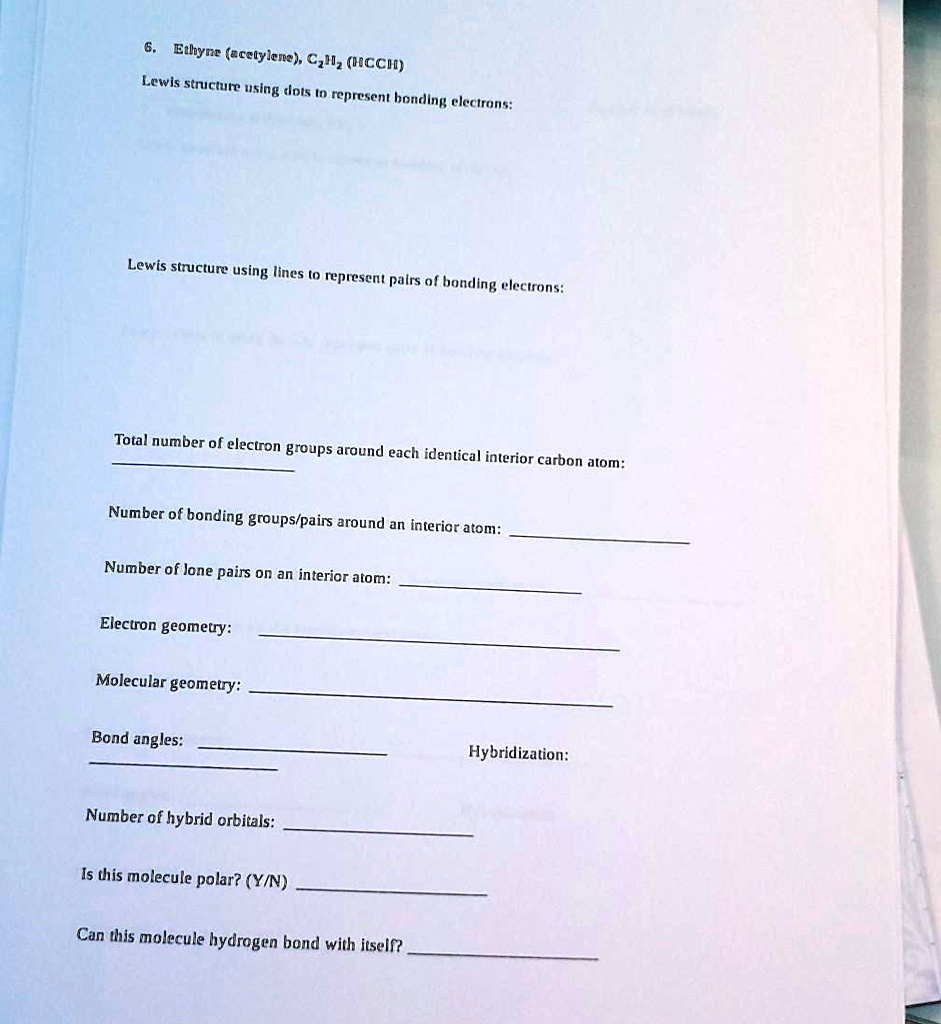 SOLVED Etlbyns (ecelylcne) C,lz (IcCII) Lewis structur "sing tlots In