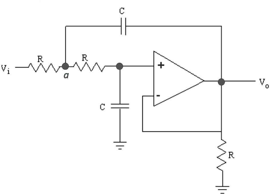 SOLVED: Consider the filter circuit that is shown in Figure 1 ...