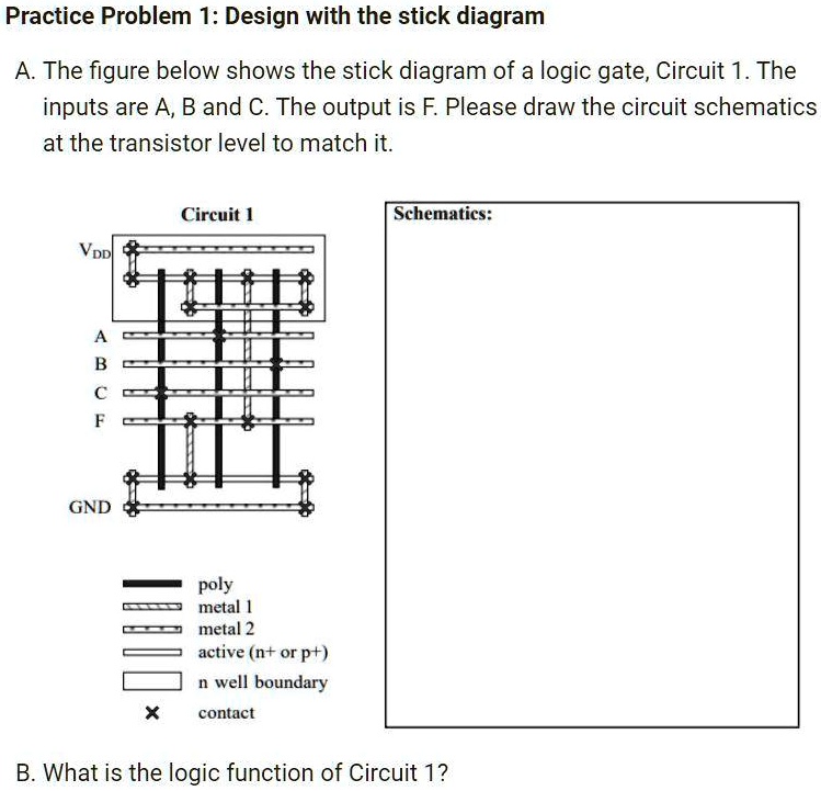 SOLVED Please show the transistorlevel schematic. Practice Problem 1