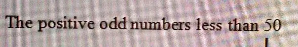 odd number less than 50