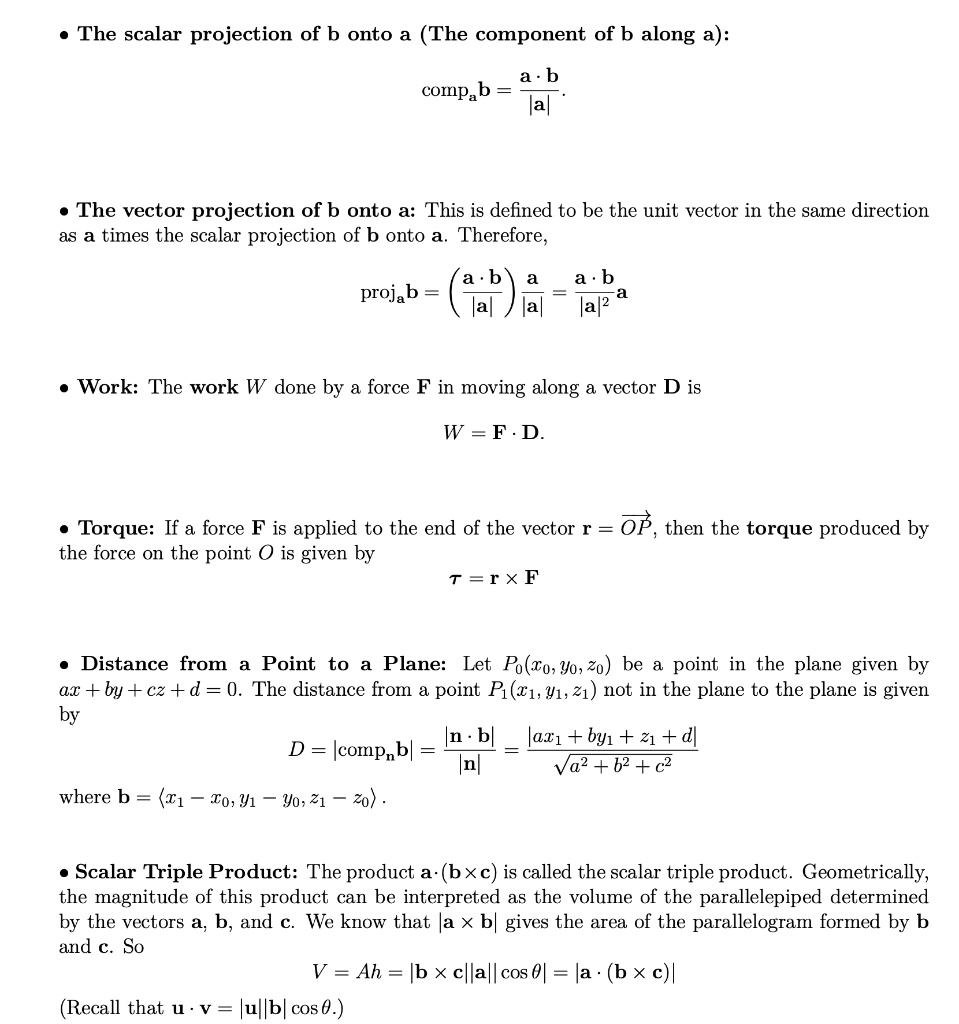 SOLVED: The scalar projection of b onto the component of b along a ...