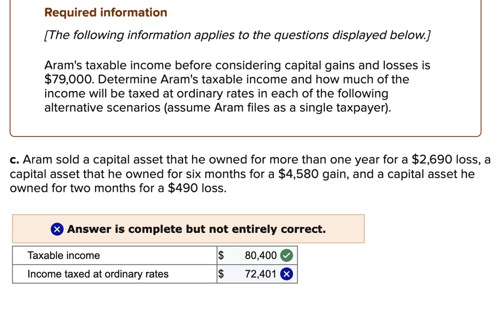 Arams Taxable Income Before Considering Capital Gains And Losses Is arams-taxable-income-before-considering-capital-gains-and-losses-is