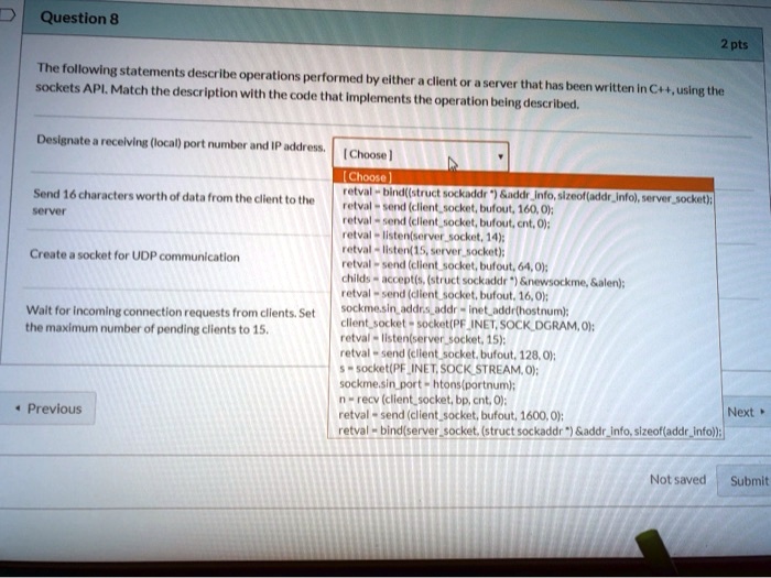 SOLVED 2pts The following statements describe operations performed by