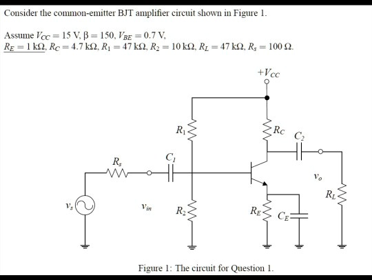 SOLVED: Analog Electronic I DC Analysis, Find VB, RB, IB, IC, IE, Re ...