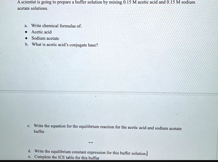 SOLVEDscientist going to prepare buffer solution by mixing 0.15 M
