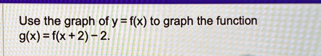 use the graph of yfx to graph the function gxfx2 2 use the graph of yfx to graph the function gfx22 53487