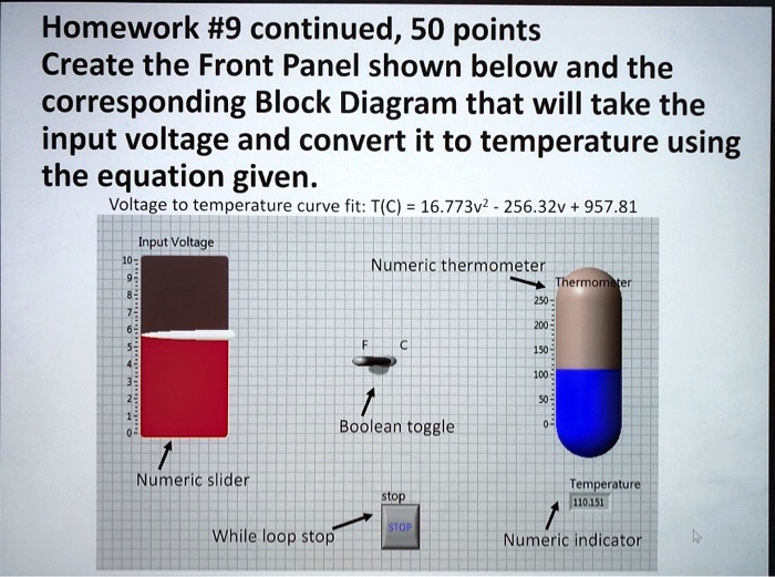 SOLVED: LABVIEW QUESTION Homework #9 continued, 50 points. Create the ...