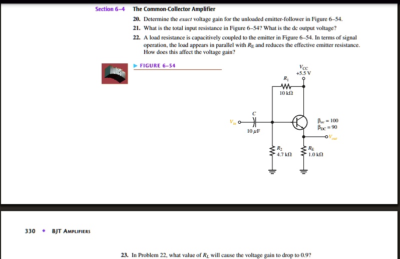 Texts: question 20, 21, 22 23 Section 6-4 The Common-Collector ...