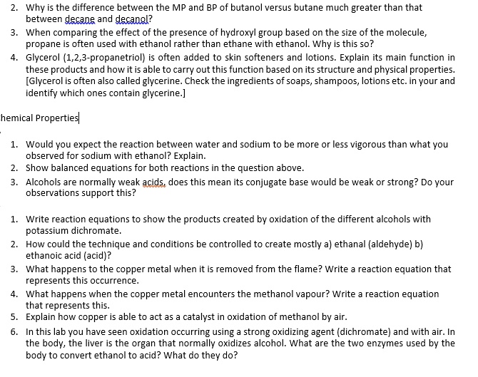 why is the difference between the mp and bp of butanol versus butane ...