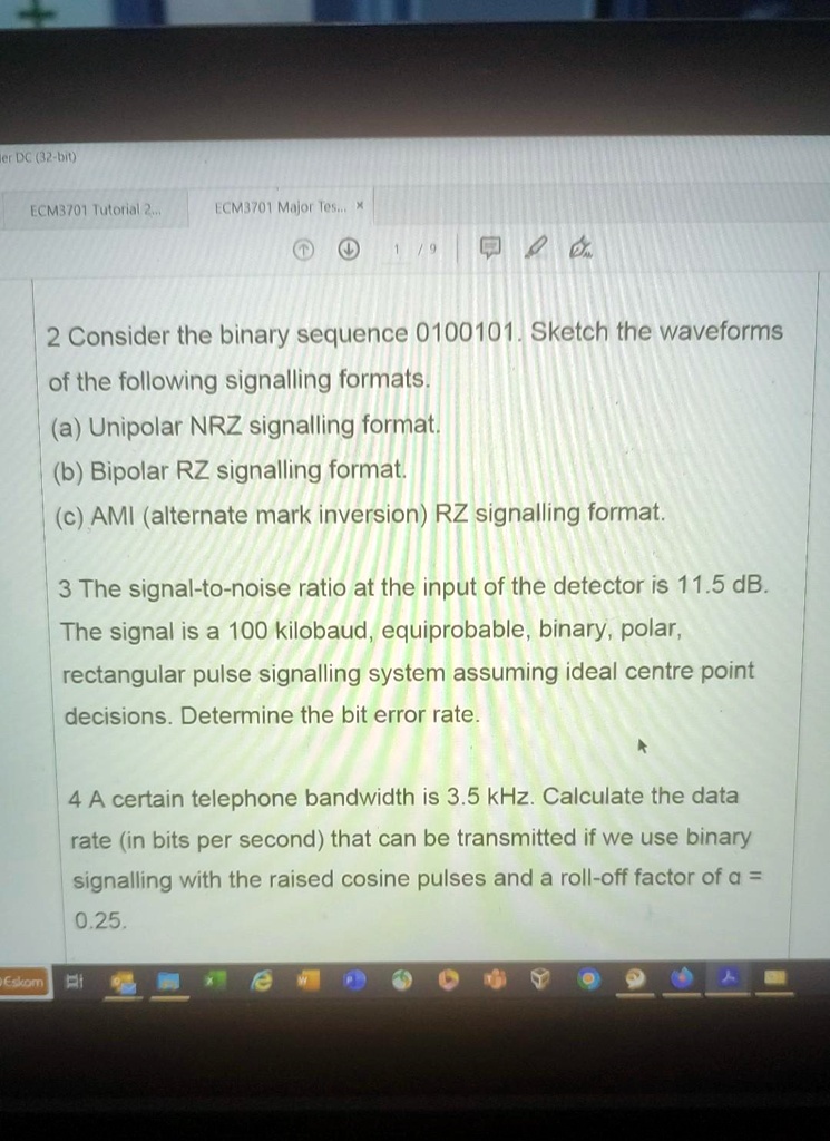 SOLVED: Texts: erDC (32-bit) ECM3701 Tutorial 2 ECM3701 Major Test 2 ...