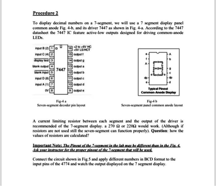 SOLVED: To display decimal numbers on a 7-segment, we will use a 7 ...