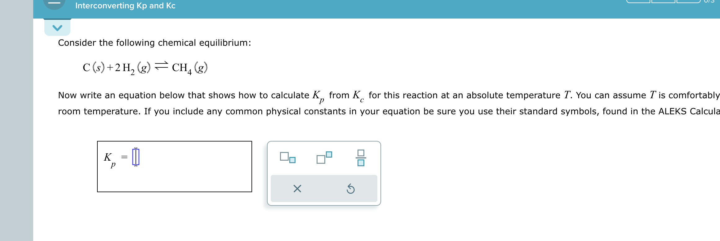 SOLVED Interconverting Kp and Kc Consider the following chemical