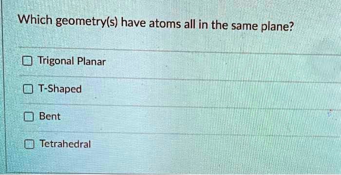 How To Tell If Atoms Are In The Same Plane