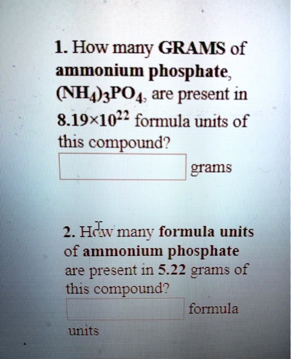 Ammonium phosphate formula