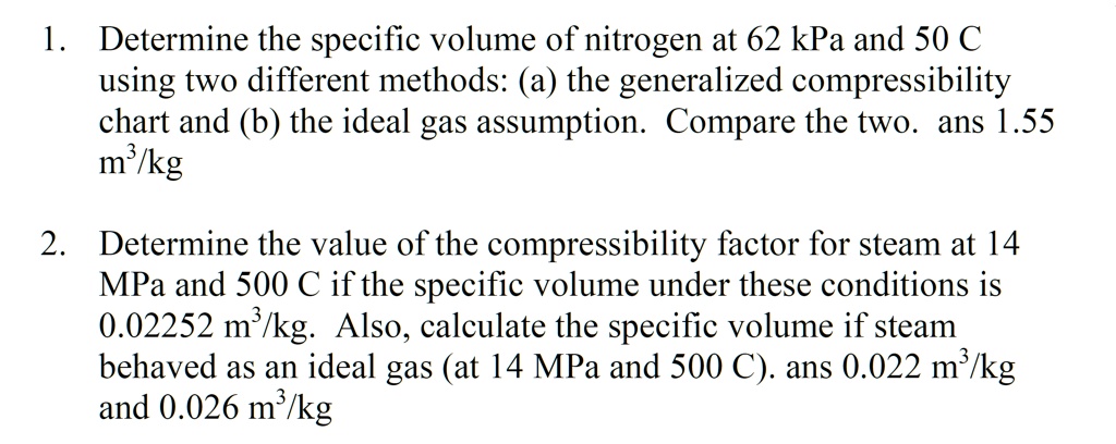 Solved] Why is the compressibility factor less than 1 at most  conditions?
