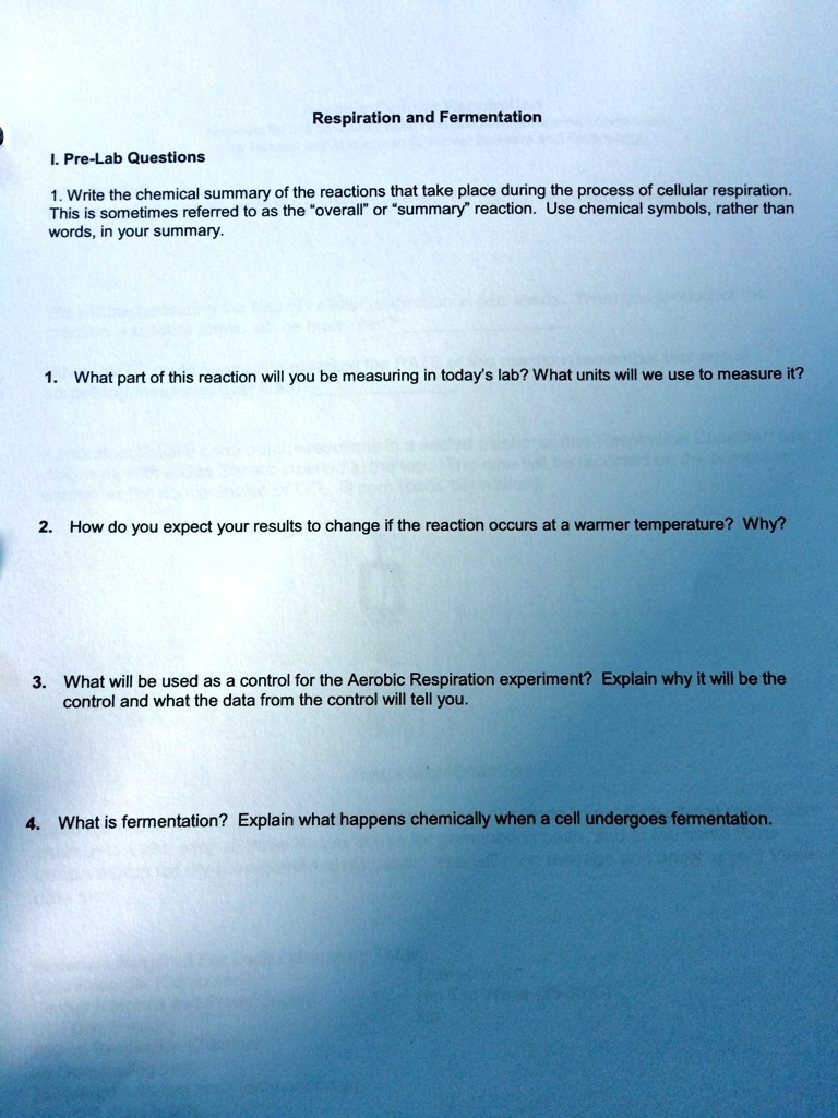 VIDEO solution: 'Respiration and Fermentation.....Respiration and ...